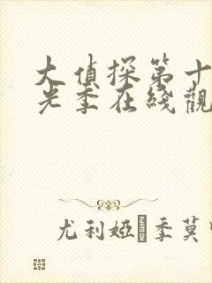 大侦探第十季拾光季在线观看免费版高清封面