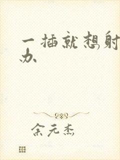 一插就想射怎么办封面