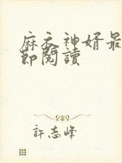 麻衣神婿最新章节阅读