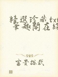 精选珍藏txt 笔趣阁在线阅读