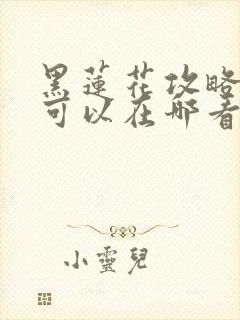 黑莲花攻略手册可以在哪看