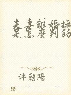 夫妻离婚抚养权是怎么判的