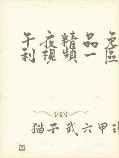 午夜精品免费福利视频一区二区