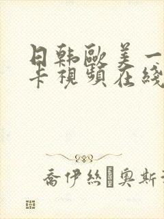 日韩欧美一级不卡视频在线观看免费