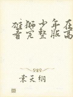 雄狮少年在线观看完整版高清免费