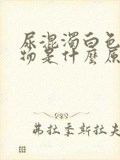 尿混浊白色沉淀物是什么原因