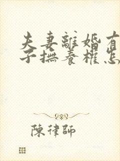 夫妻离婚有俩孩子抚养权怎么判定