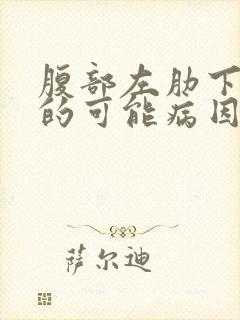 腹部左肋下疼痛的可能病因