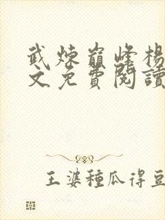 武炼巅峰杨开全文免费阅读