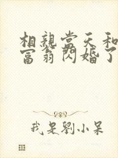 相亲当天和亿万富翁闪婚了