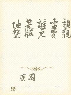 他是谁电视剧完整版免费观看高清