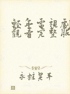 轻年电视剧免费观看完整版高清