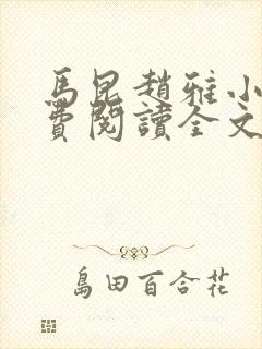 马昆赵雅小说免费阅读全文最新章节