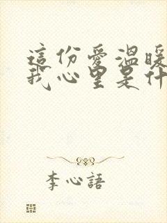 这份爱温暖在你我心里是什么歌