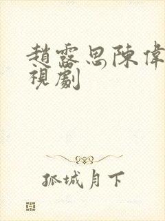 赵露思陈伟霆电视剧封面