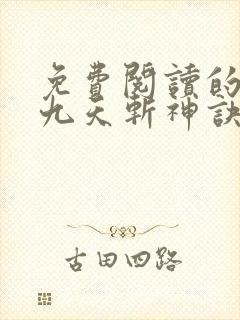 免费阅读的小说九天斩神诀