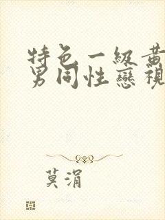 特色一级黄色男男同性恋视频