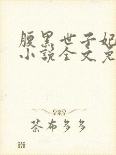 腹黑世子妃日常小说全文免费阅读