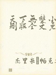 天下无双小说未删版全文免费阅读