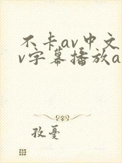 不卡av中文av字幕播放av