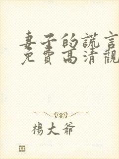 妻子的谎言短剧免费高清观看