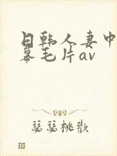 日韩人妻中文字幕毛片av