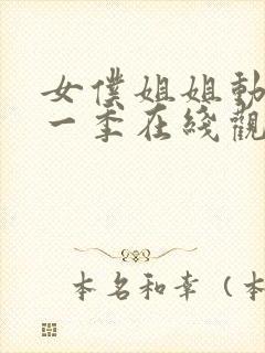 女仆姐姐动漫第一季在线观看真人版