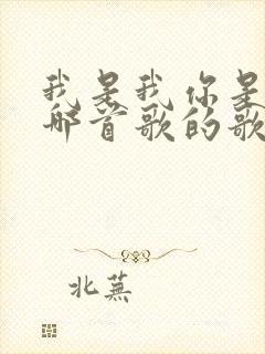 我是我你是你是哪首歌的歌词