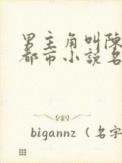 男主角叫陈凡的都市小说名字