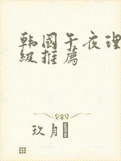 韩国午夜理伦三级推荐