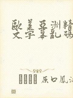 欧美亚洲精品中文字幕乱码高清