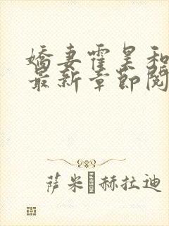 娇妻霍昊和叶晨最新章节阅读