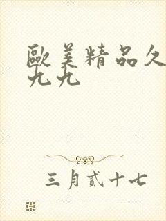 欧美精品久久久九九封面