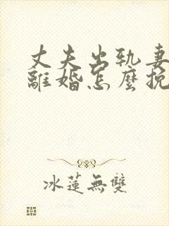 丈夫出轨妻子要离婚怎么挽回