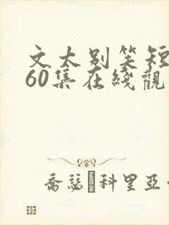 文太别笑短剧第60集在线观看