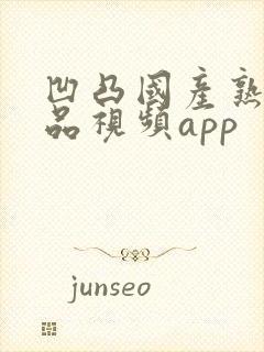 凹凸国产熟女精品视频app封面