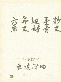 六年级手抄报简单又好看又好画