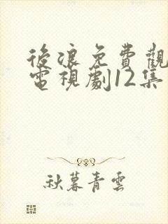 后浪免费观看的电视剧12集