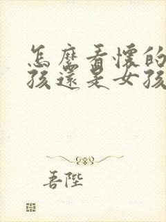 怎么看怀的是男孩还是女孩封面