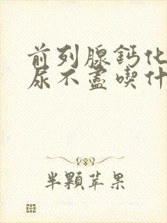 前列腺钙化尿频尿不尽吃什么药