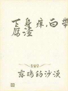 下身痒,白带豆腐渣封面