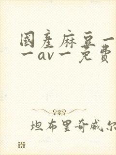 国产麻豆一精品一av一免费观看