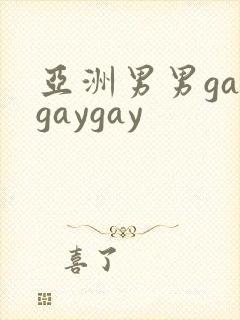 亚洲男男gaygaygay