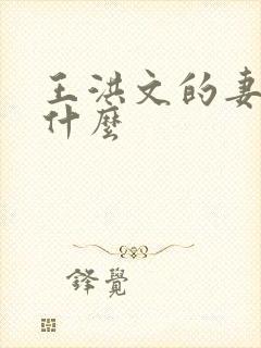 王洪文的妻子叫什么