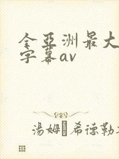 全亚洲最大中文字幕av