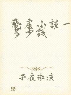 飞卢小说一章要多少钱封面