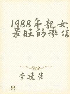 1988年龙女最旺的微信名