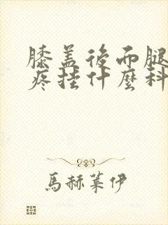 膝盖后面腿窝筋疼挂什么科