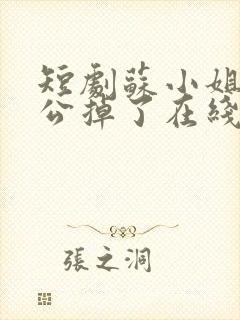 短剧苏小姐你老公掉了在线观看