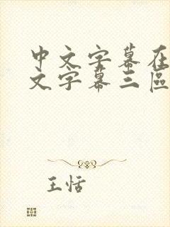 中文字幕在线中文字幕三区在线看